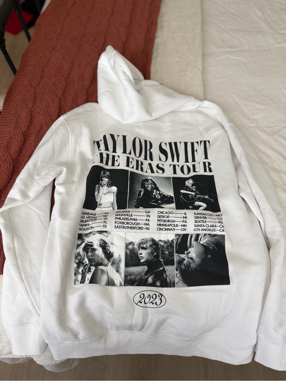 Taylor Swift White 'The Eras Tour' Crewneck Sweatshirt